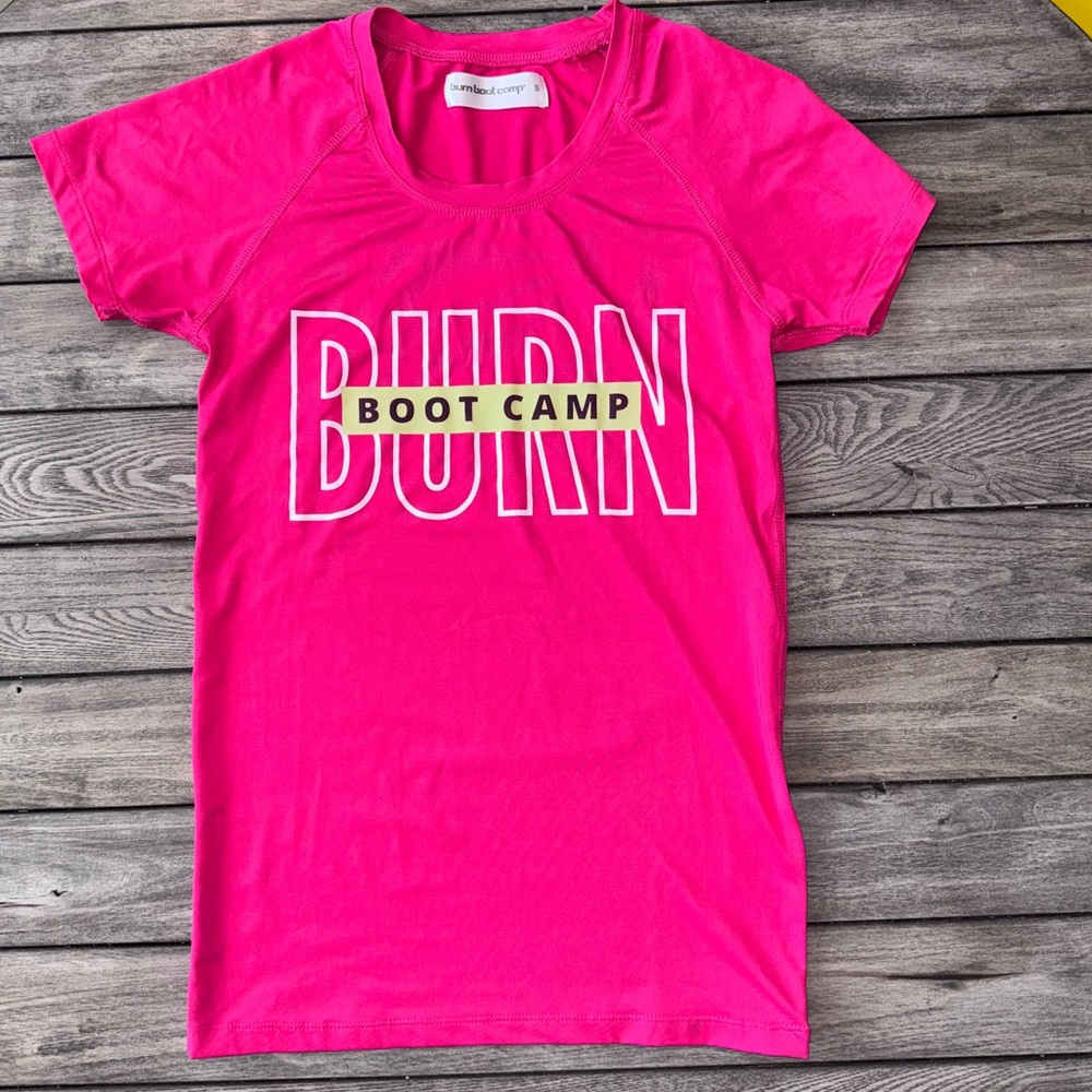 Burn Boot Camp Dri Fit T-Shirt Pink Yellow